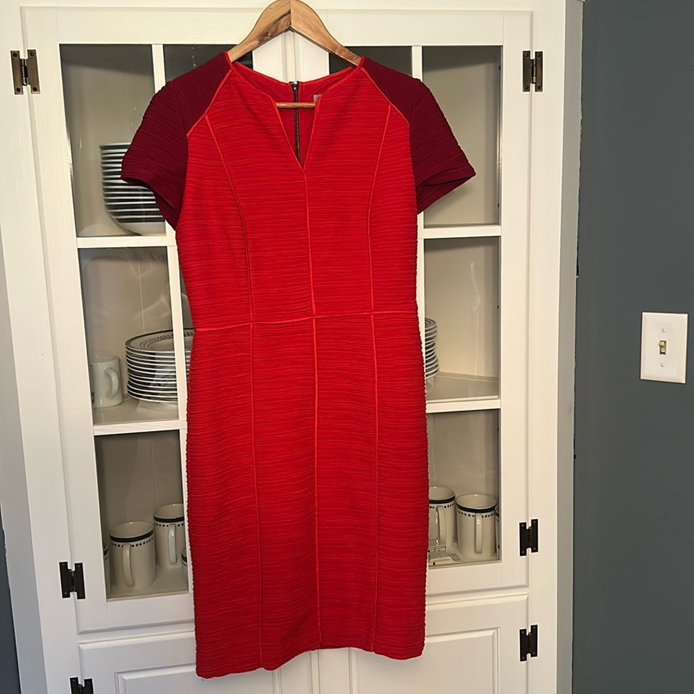 Anthropologie Maeve Eunoia Red Pencil Dress